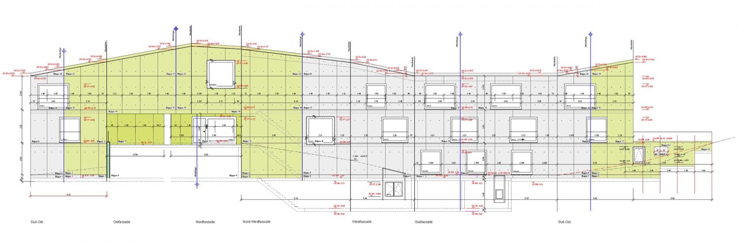 Formwork plan / façade execution