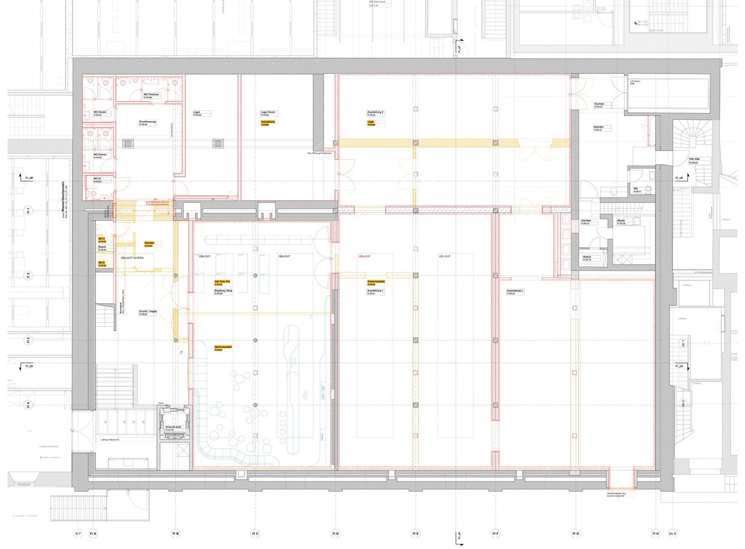 Floor plan of the exhibition floor